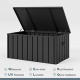 PURPLE LEAF Outdoor Deck Box Waterproof Lockable Storage Box Container with Lid Deck Organization for Patio Cushions Side Table Pool Accessories Garden Tools