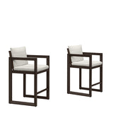 PURPLE LEAF Caesar Bar Stools Modern Aluminum Barstools with Stainless Removable Cushion for Kitchen Outside Island Backyard