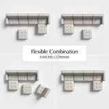 Memosa Modular Deep Seating Sectional Sofa - Cloud-Like Comfort with Memory Foam Cushions