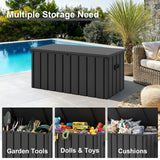 PURPLE LEAF Outdoor Deck Box Waterproof Lockable Storage Box Container with Lid Deck Organization for Patio Cushions Side Table Pool Accessories Garden Tools