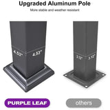 PURPLE LEAF Caesar Outdoor Louvered Pergola Patio Sun Shade Shelter with Adjustable Hardtop Patio Pergola Gray Frame White Roof