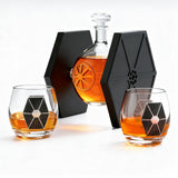 Dark Nova Interceptor Decanter Set | Handmade Glass | 17 Oz