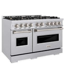 ZLINE 48" Dual Fuel Range, Gas Cooktop, Electric Convection Oven Stainless Steel, CDR-BR-48