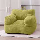 MAXYOYO Kids Bean Bag Chair, Corduroy Bean Bag Couch with Armrests for Children's Room (Green)