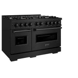 ZLINE 48" Classic Gas Range, Convection Gas Oven Black Stainless Steel, CGRB-48