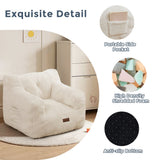 MAXYOYO Kids Sherpa Bean Bag Chair, Teddy Lazy Sofa for Girls and Boys, Beige