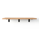 Deep Shelf with Black Steel L Brackets