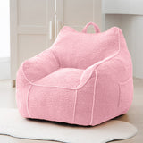 MAXYOYO Kids Bean Bag Chair, Sherpa Bean Bag Couch with Decorative Edges for children's room (Light Pink)
