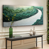Green Rivers Abstract Wall Art III