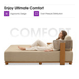 PURPLE LEAF Outdoor Daybed for Patio, Poolside Chaise Lounge Bed with Cushion, Olefin Blend Fabric, Aluminum Frame Sunbed with Side Table for Deck and Backyard