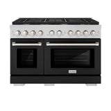 ZLINE 48" Gas Range, Convection Gas Oven, Stainless Steel,Matte Black SGR-BLM-48