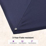 PURPLE LEAF White Outdoor Umbrella Left-Right Tilting Patio Cantilever Umbrella