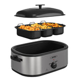 Electric Roaster Oven, 18 Qt Stainless Steel Turkey Roaster