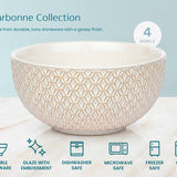 Kook Narbonne Ceramic Soup Bowls 24 oz Set of 4