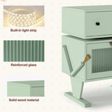 Modern Nightstand with Led Light Strips