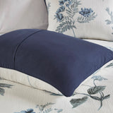 Watercolor Flora Comforter Set, Blue