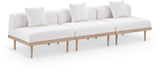 Laguna - 3 Piece Resilient Water Resistant Fabric 106.5" Outdoor Patio Armless Modular Sofa