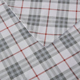Flannel Cotton Winter Sheet Set, Plaid, Red/Grey