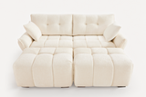 CHARLOTTE 78" 2-Seater Sofa with 2 Ottomans
