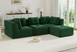 CORDELIA 116" 3-Seater High Armrest Sofa with 1 Ottoman