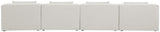 Cube - Linen Modular 4 Seat Armless Sofa
