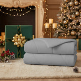 Modern Wave Quilting Reversible All Season Comforter, Gray