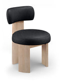 Atelier - Vegan Leather Upholstered Dining Chair (Set of 2) - Painted Natural Frame