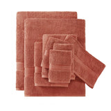 Antibacterial Spa-Like 8-Piece Bathroom Towel Set, Coral
