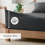 Jersey Knit All Season Sheet Set, Dark Grey
