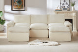 VELLO 111" 3-Seater Sofa with 2 Ottomans