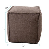 Square Pouf Barbet Chocolate