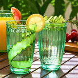 21 oz Teal Ribbed Acrylic Cups Set of 8