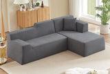 Livo 96" Corduroy Chaise Sofa