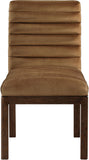 Evelyn - Dining Chair With Brown Legs - Saddle