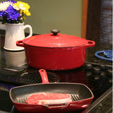 Chasseur French Enameled Cast Iron Grill Pan 12-inch