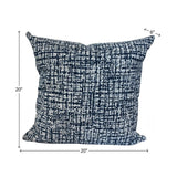 Milos Navy Indoor Outdoor 20x20 Pillow