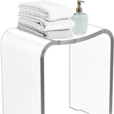 Wholesale Acrylic Shower Bench Clear Shower Stool for Inside Shower