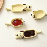 Cartoon Dog Ceramic Dipping Sauce Dish Plate