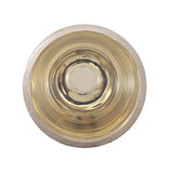 Black Diamond Glass Chalise on a Nickel Turned Metal Stand- Large