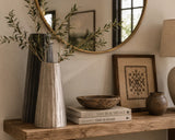 Graphite Chiseled Metal Vase