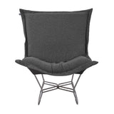 Scroll Puff Rocker Titanium- Barbet Charcoal/Black