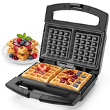 Belgian Waffle Maker 1200W - 2-Slice, Non-Stick, Compact