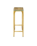Honeycomb Gold Console Table