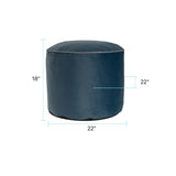 Qivuit Blue Tall Pouf