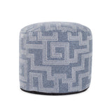 Indoor/Outdoor Pouf Tall Syros Denim