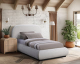 Vaughn - Chenille Bed With Black Base