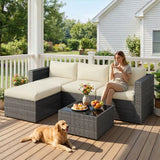 Wholesale 5-Piece Patio Furniture Set, All Weather Wicker Patio