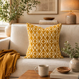 Rhombus Mustard 20x20 Down Filled Pillow