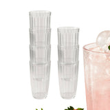 21 oz Clear Ribbed Acrylic Cups Set of 8