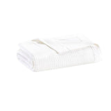 All-Season Egyptian Cotton Woven Bedding Blanket, White